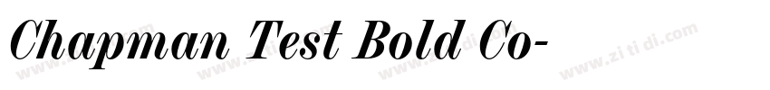 Chapman Test Bold Co字体转换